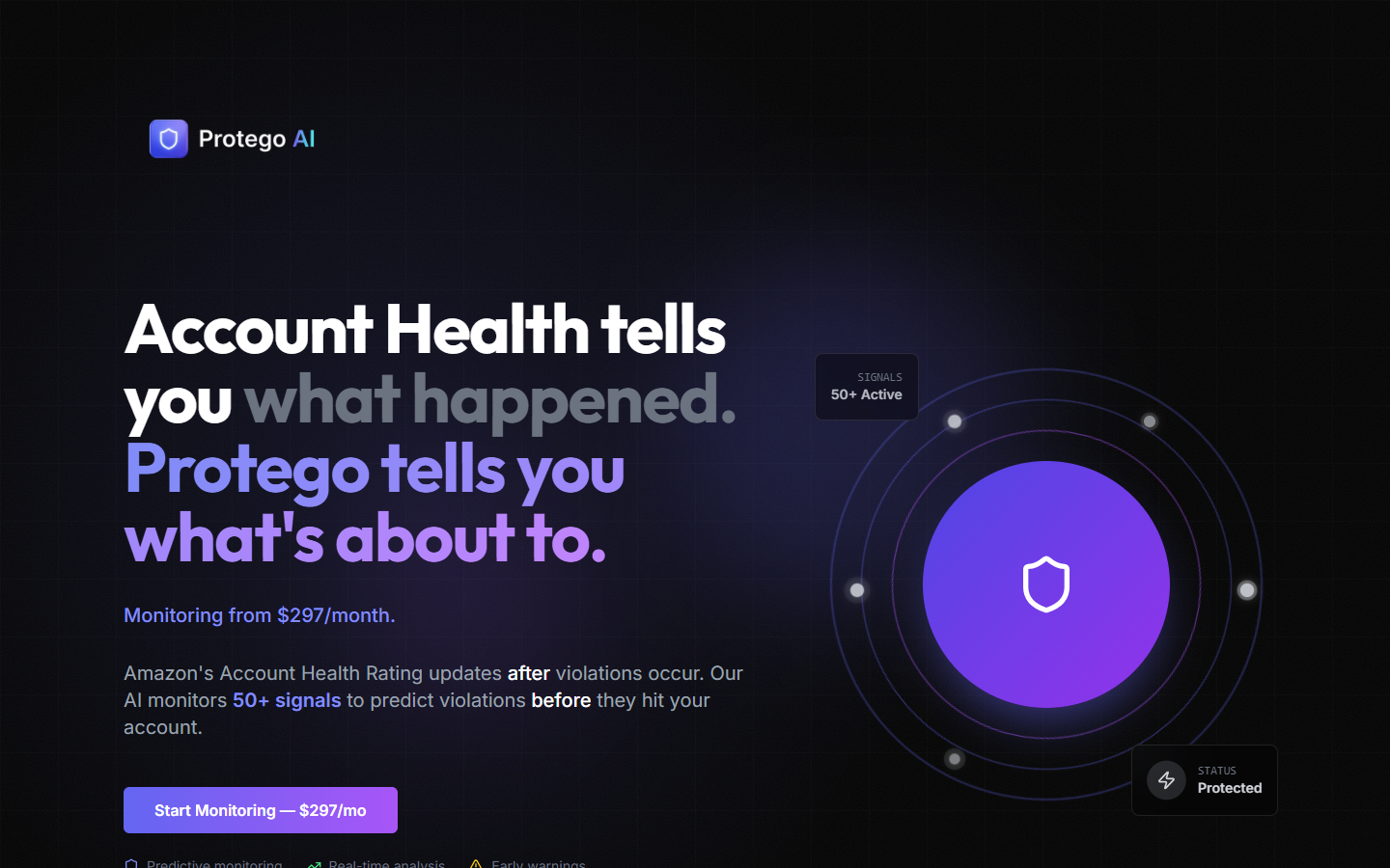Protego AI website screenshot