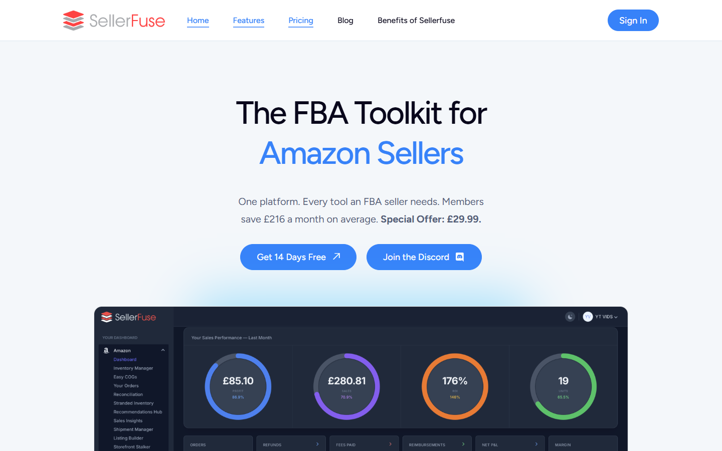 Sellerfuse website screenshot